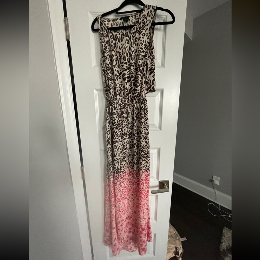 H&M Cheetah Print and Floral Maxi Dress